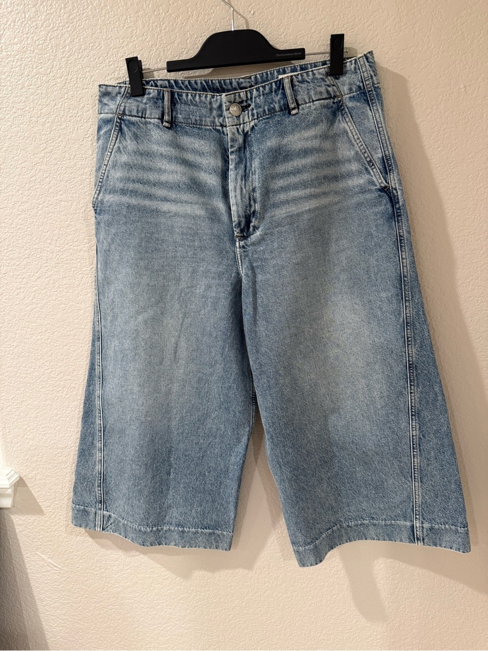 rag & bone Light Wash Denim Culottes